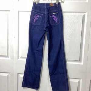 Vintage Bon Bon Jeans Embroidery Pockets Size 9